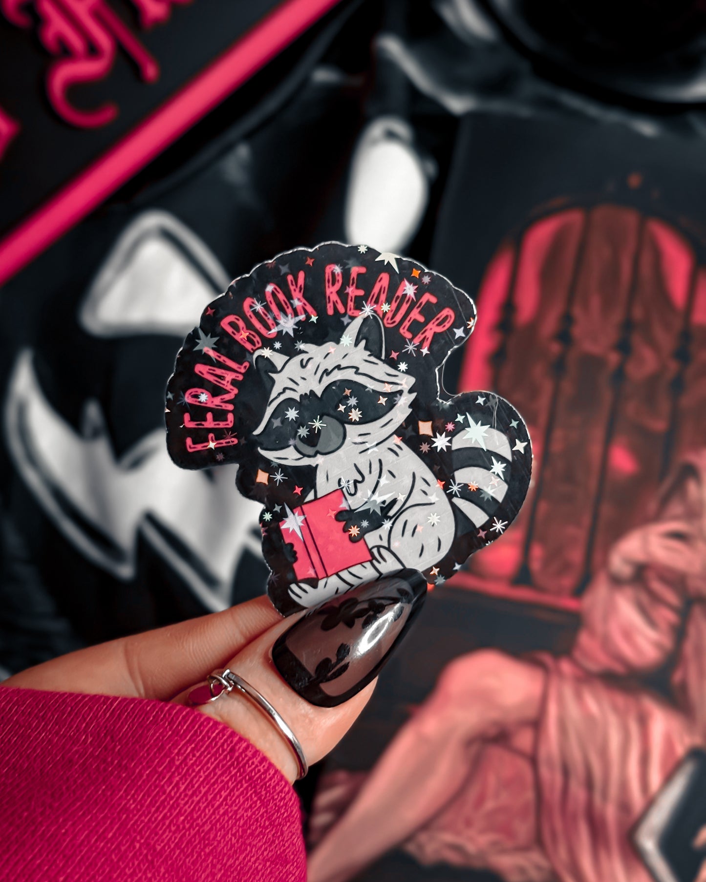 Feral Book Reader Sticker