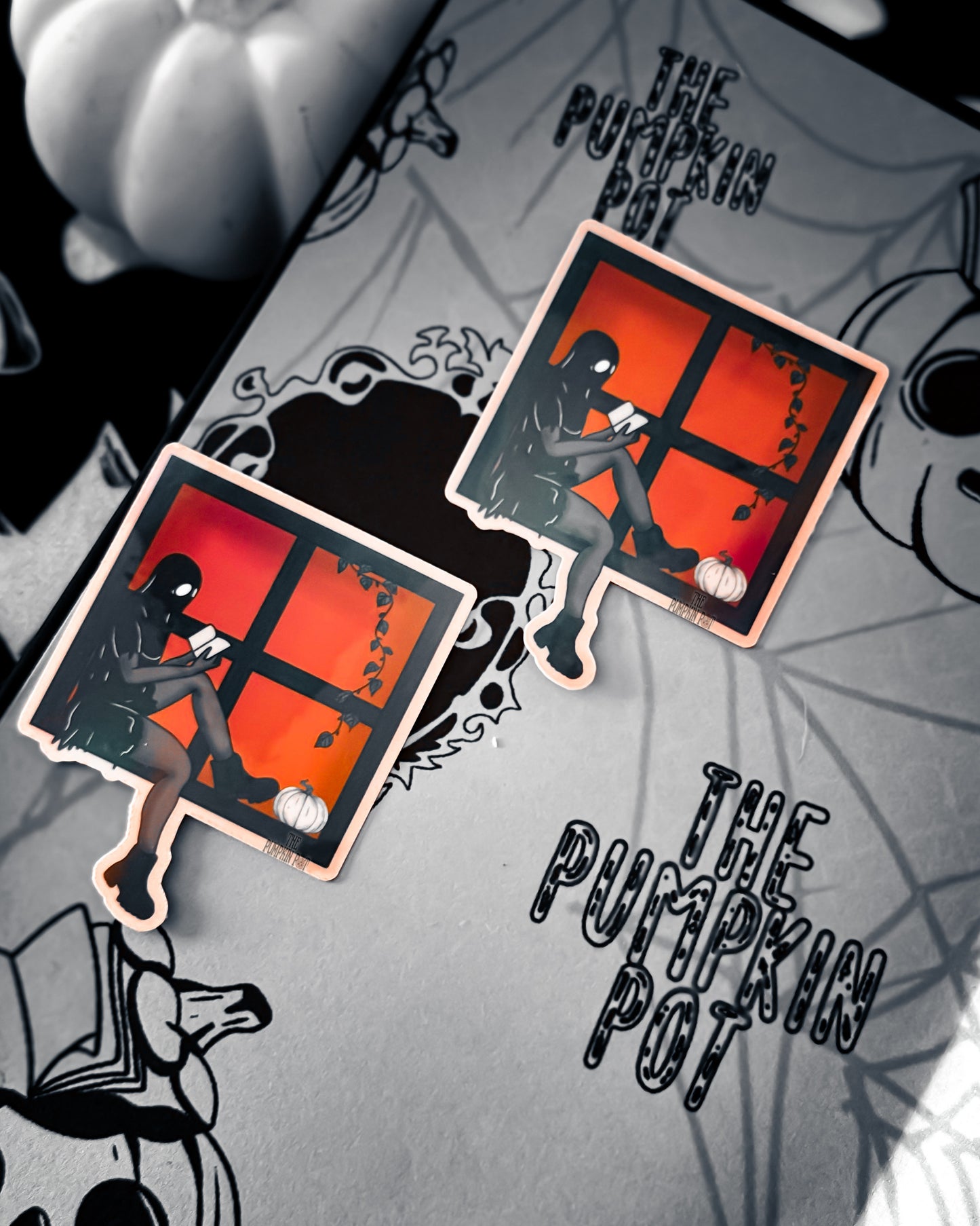 Autumn Ghost Girl Sticker