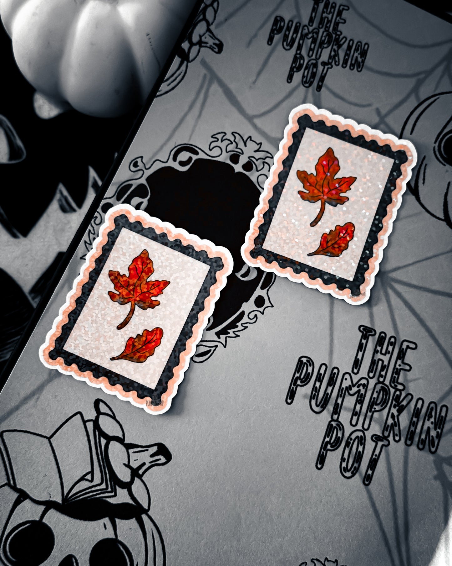 Stamped Leaf Sticker