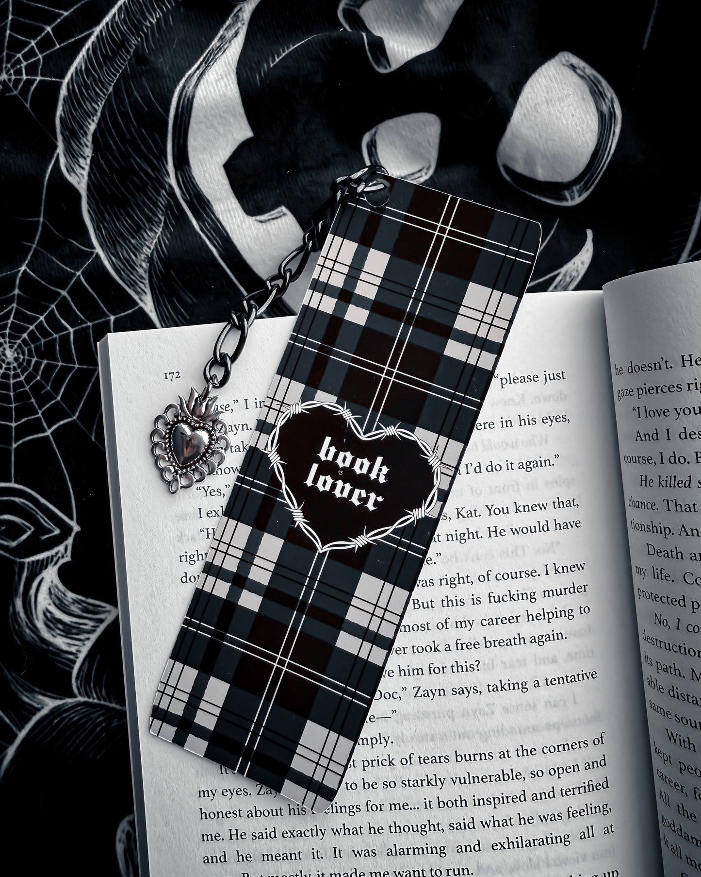 Book Lover Chained Charm Bookmark