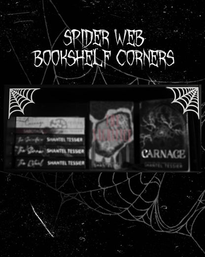 Spider Web 3D Printed Bookshelf Corners