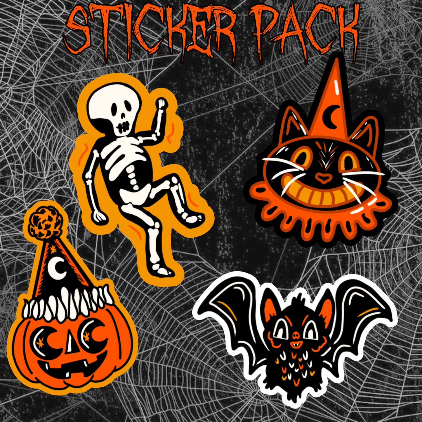 Vintage Halloween Sticker Pack