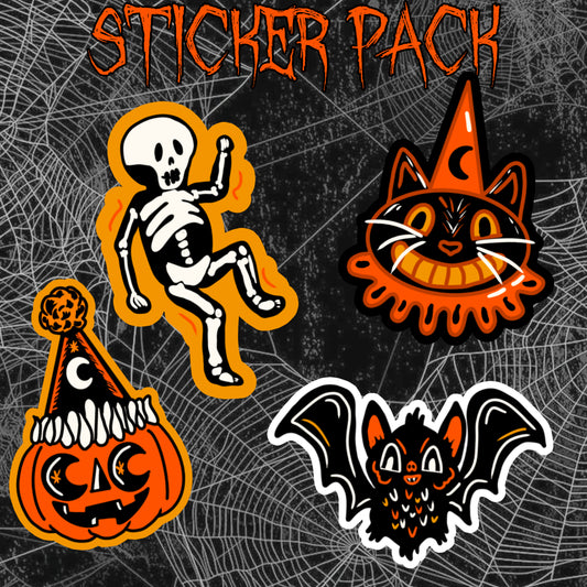Vintage Halloween Sticker Pack
