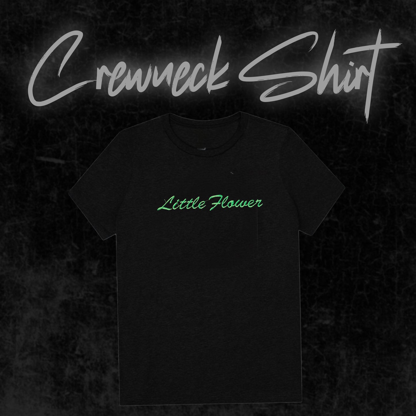 Little Flower Embroidered Crewneck T Shirt ( Unisex)