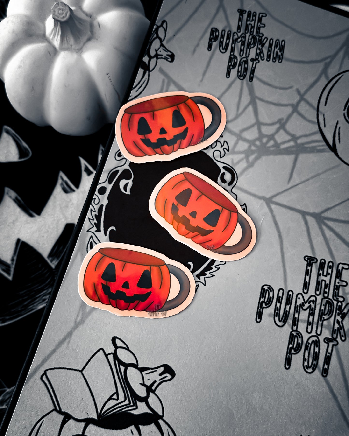 Pumpkin Mug Sticker