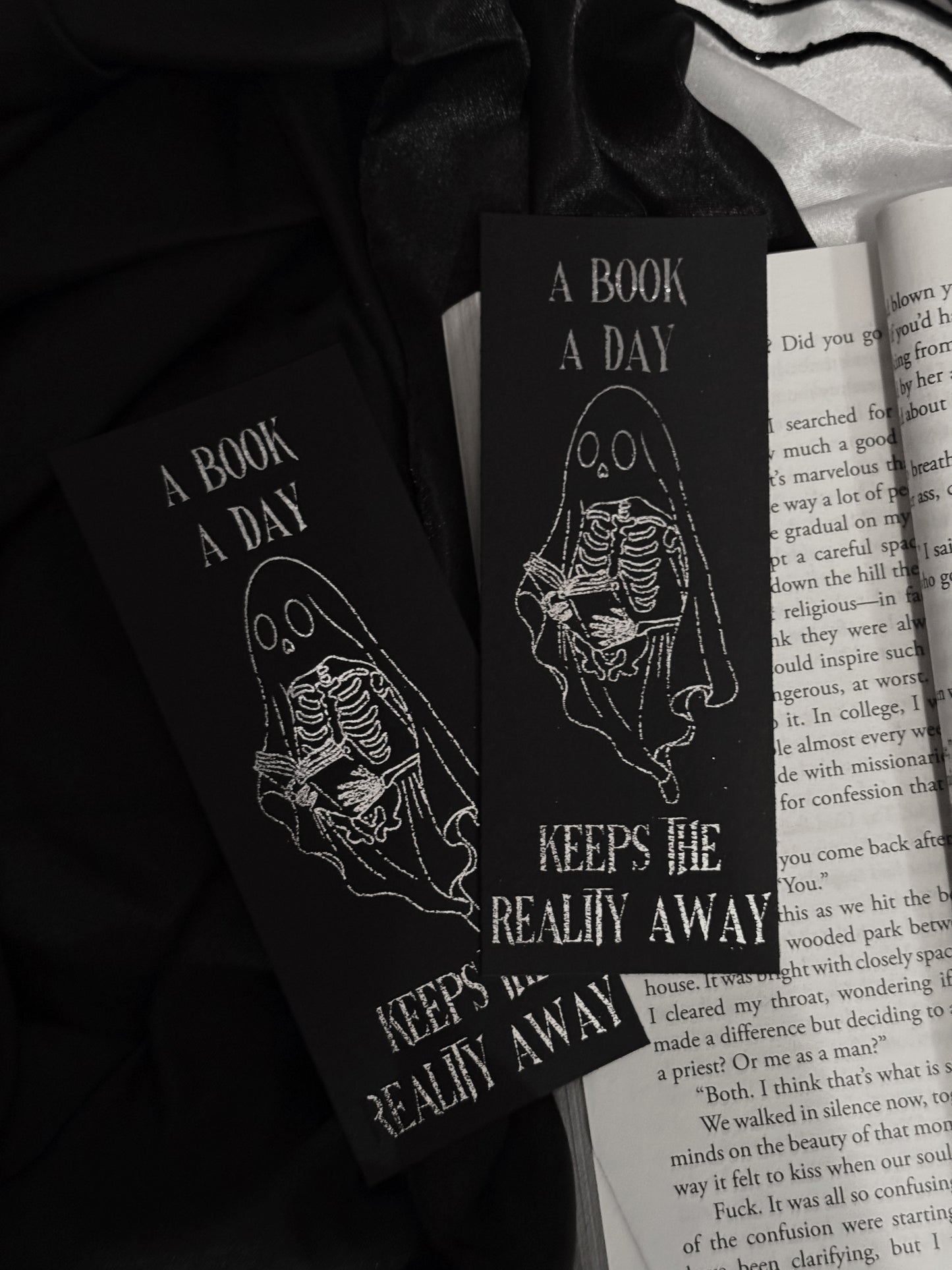 A Book A Day foiled bookmark