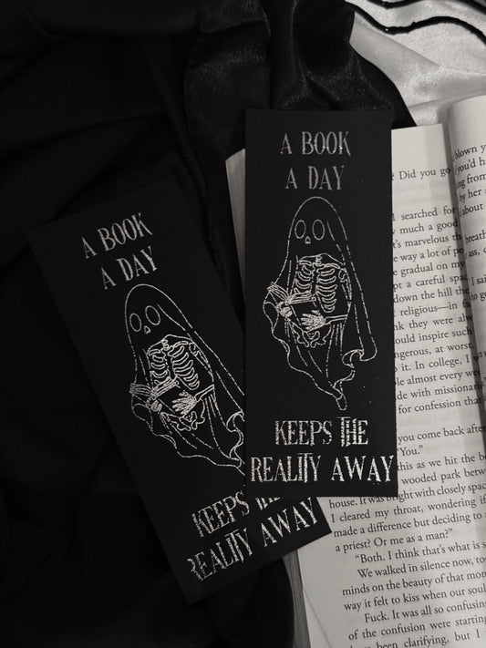 A Book A Day foiled bookmark