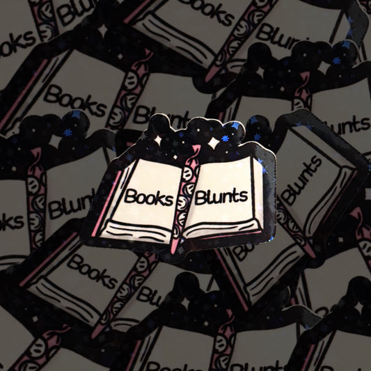 Books & Blunts Sticker