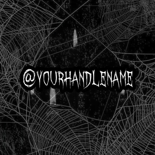 Personalized Handle Name Sticker