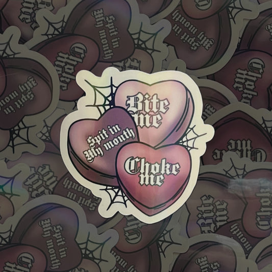 Candy Hearts sticker