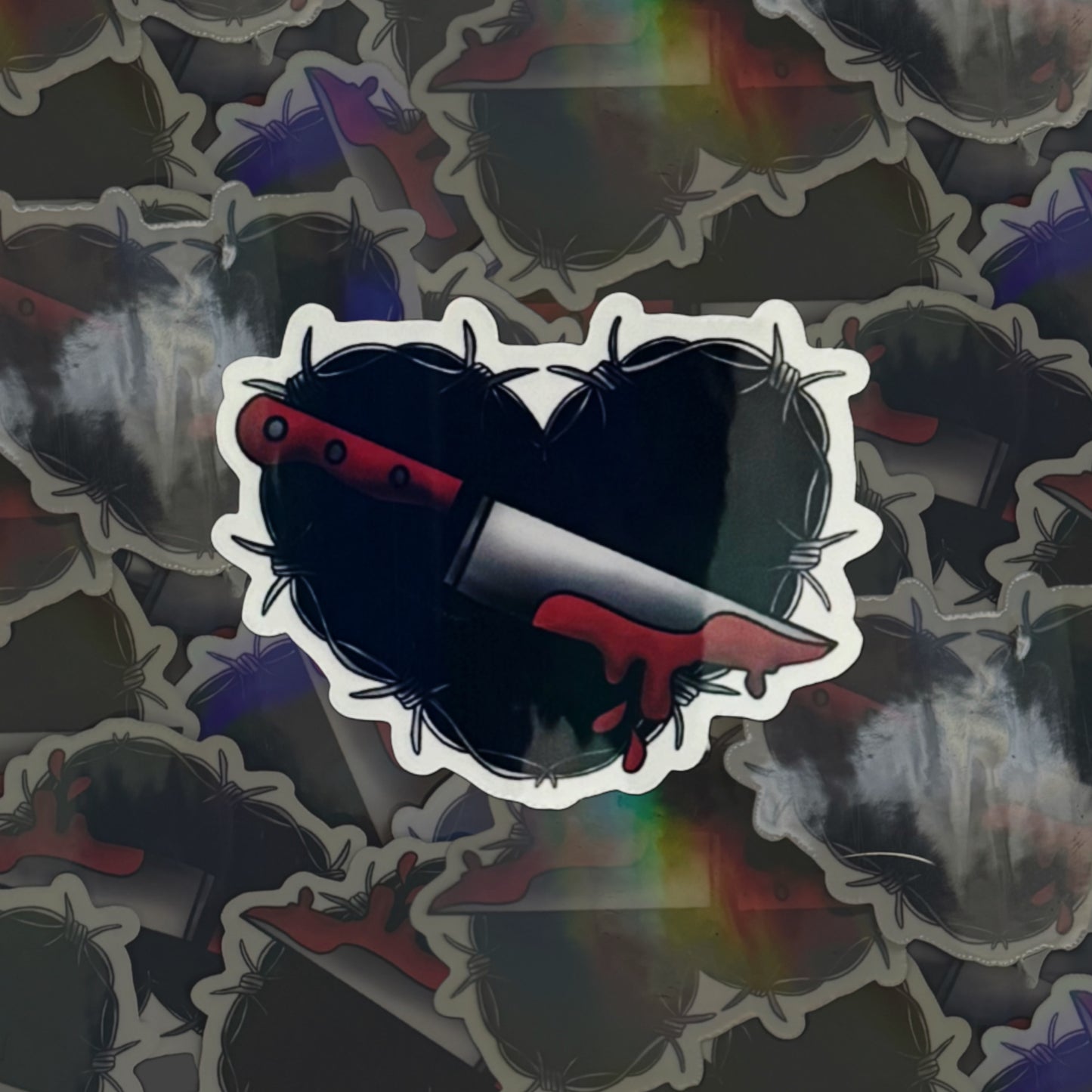 You had me at knife play sticker