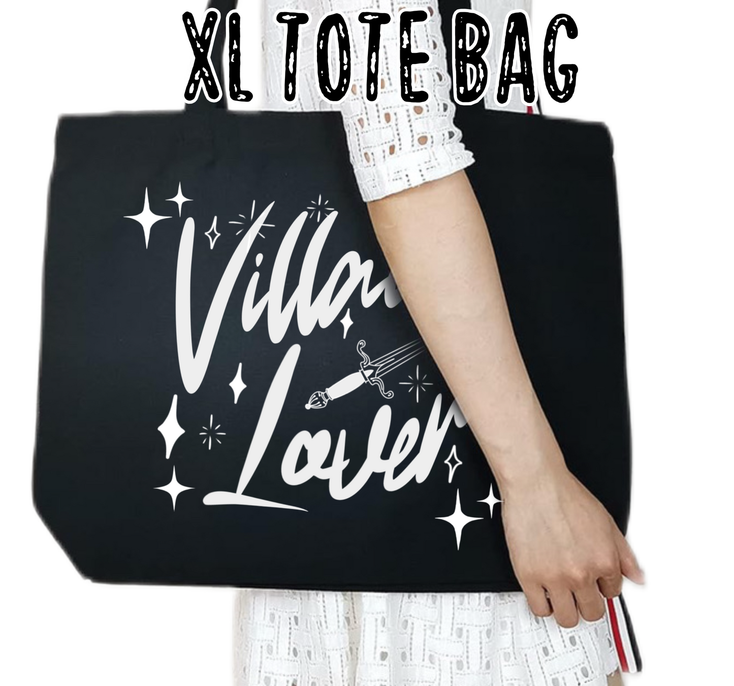 Villain Lover XL Tote with zipper