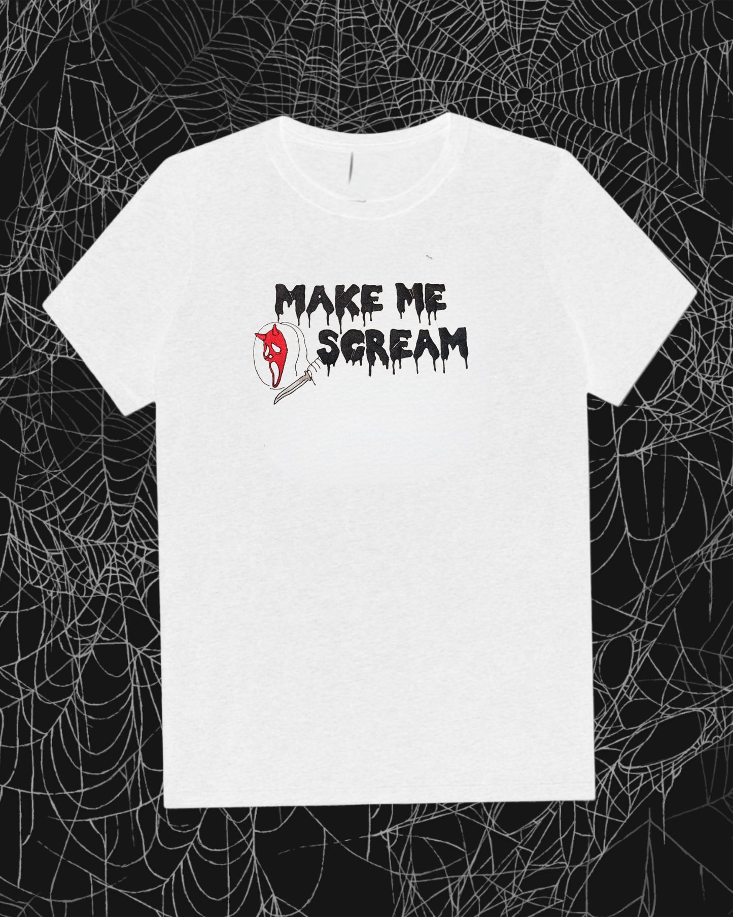 Make me scream T/Crewneck Embroidered