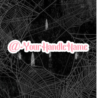 Personalized Handle Name Sticker