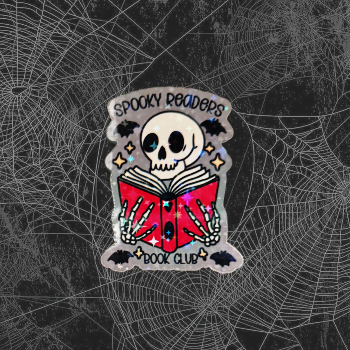 Spooky readers book club sticker