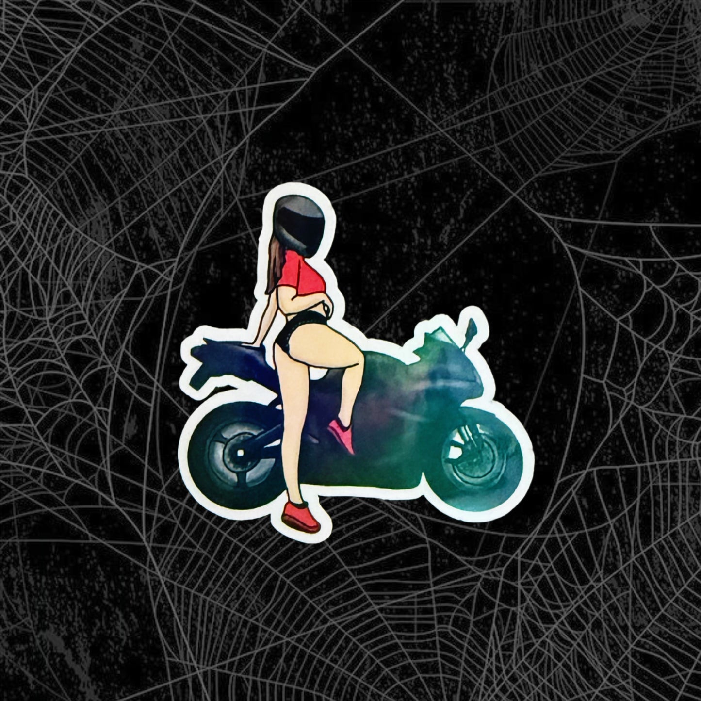 Biker Babe Sticker