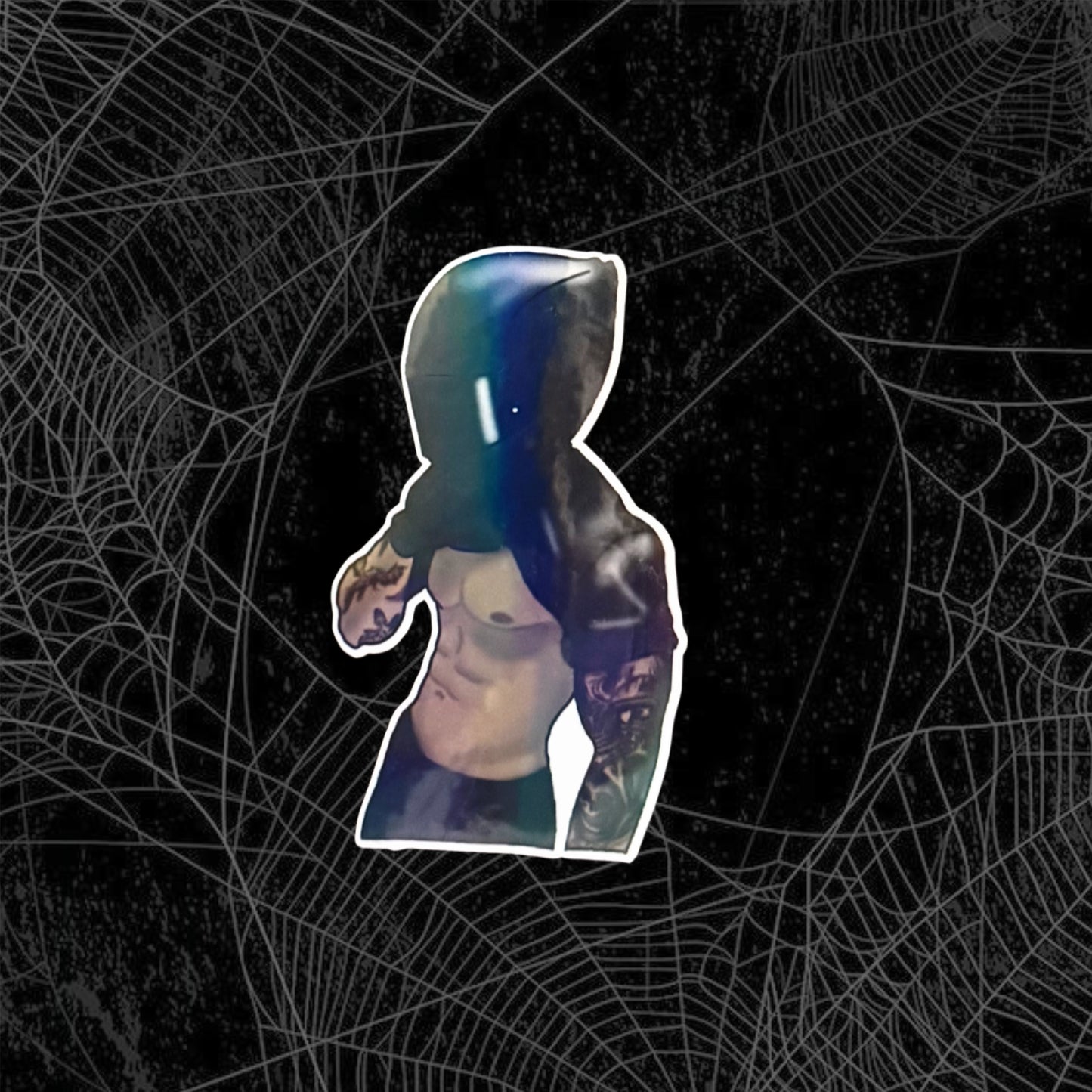 Shirtless Biker Sticker