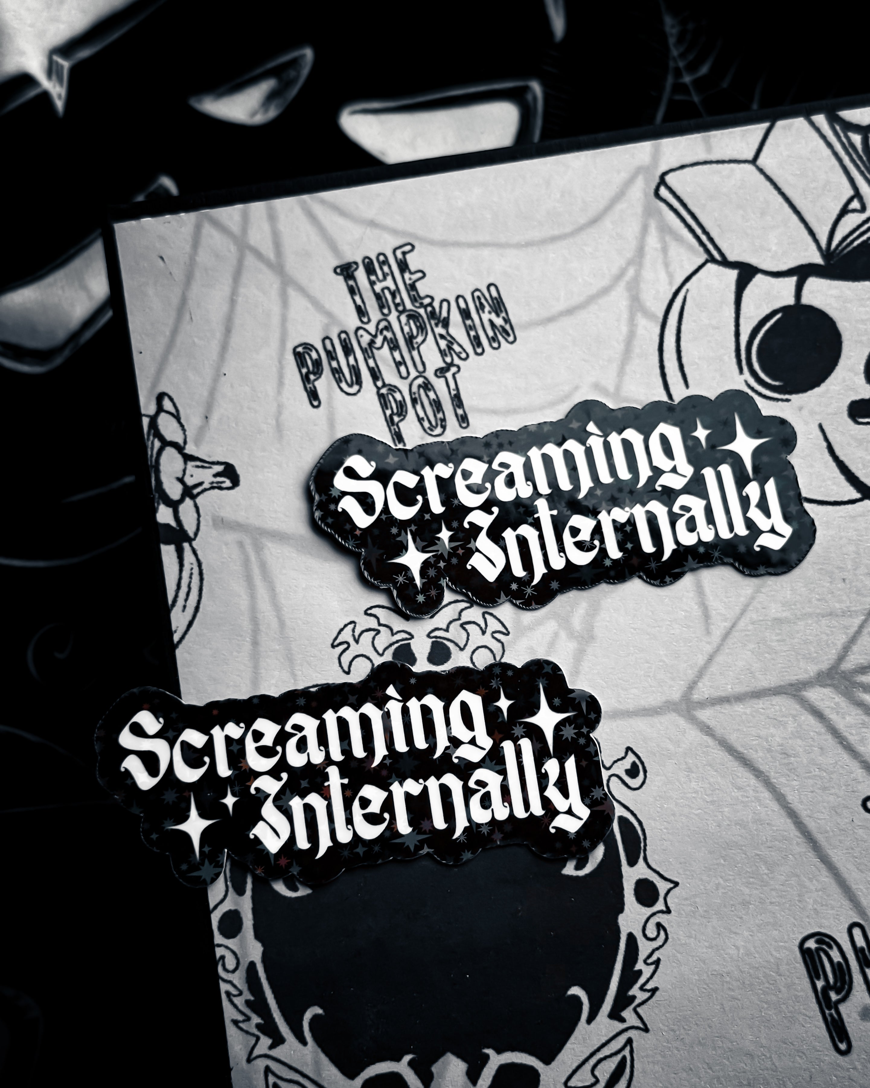 Screaming Internally Sticker – The Pumpkin Pot
