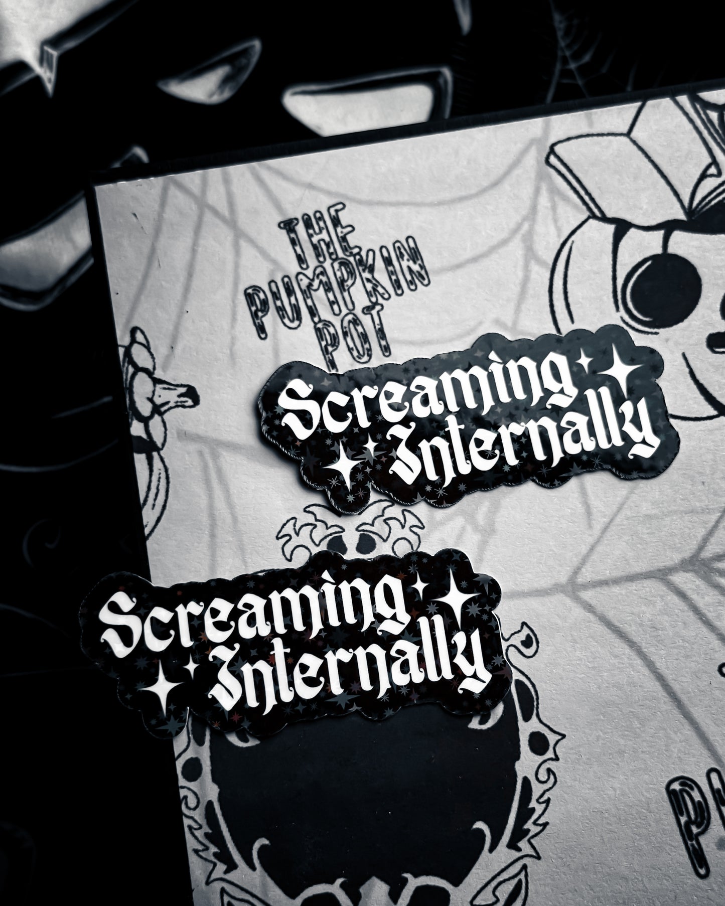 Screaming Internally Sticker