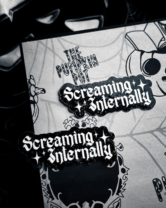 Screaming Internally Sticker