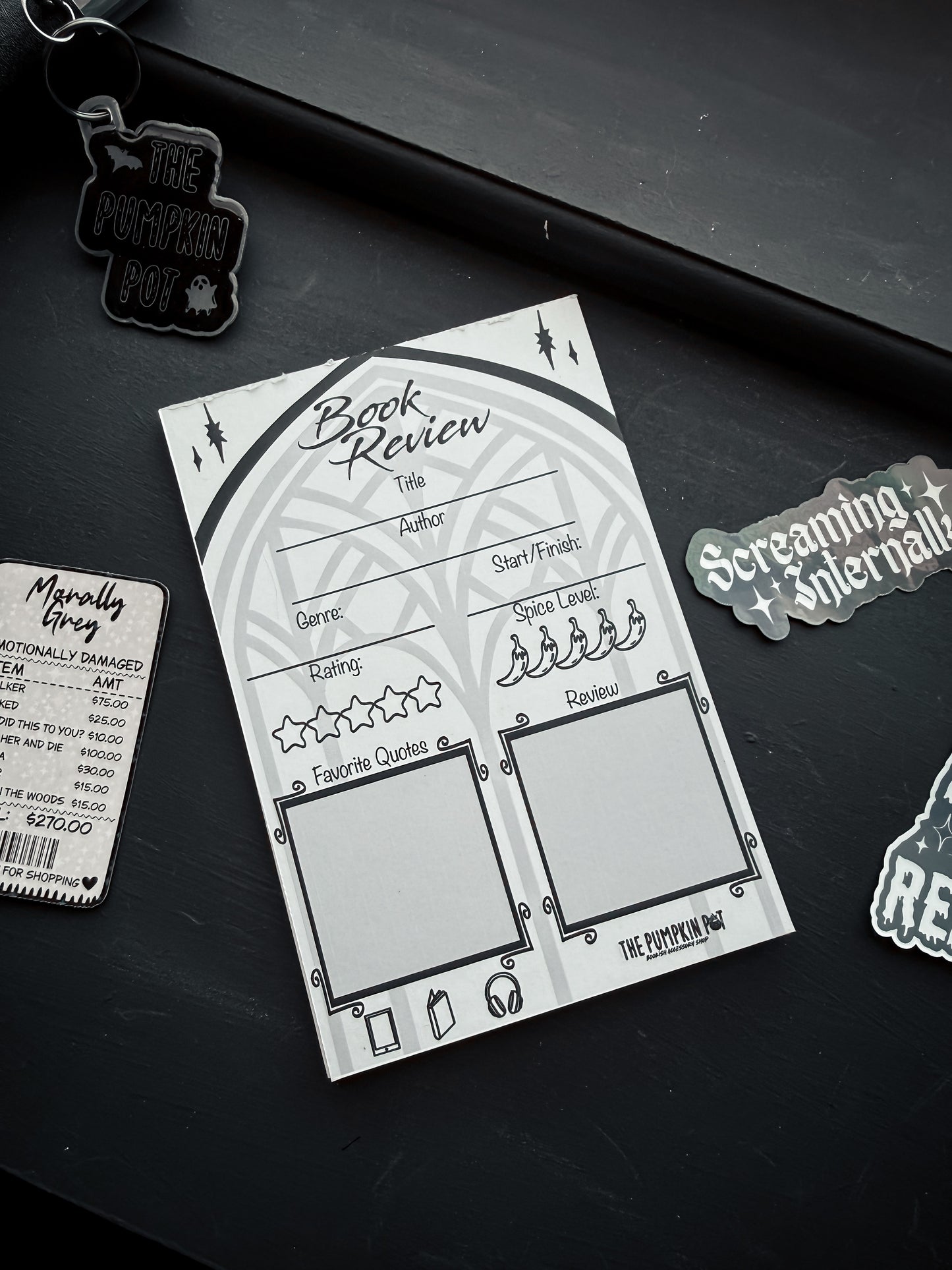 Gothic Book Review Note Pads