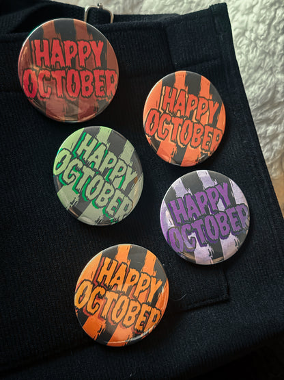 Happy October Buttons
