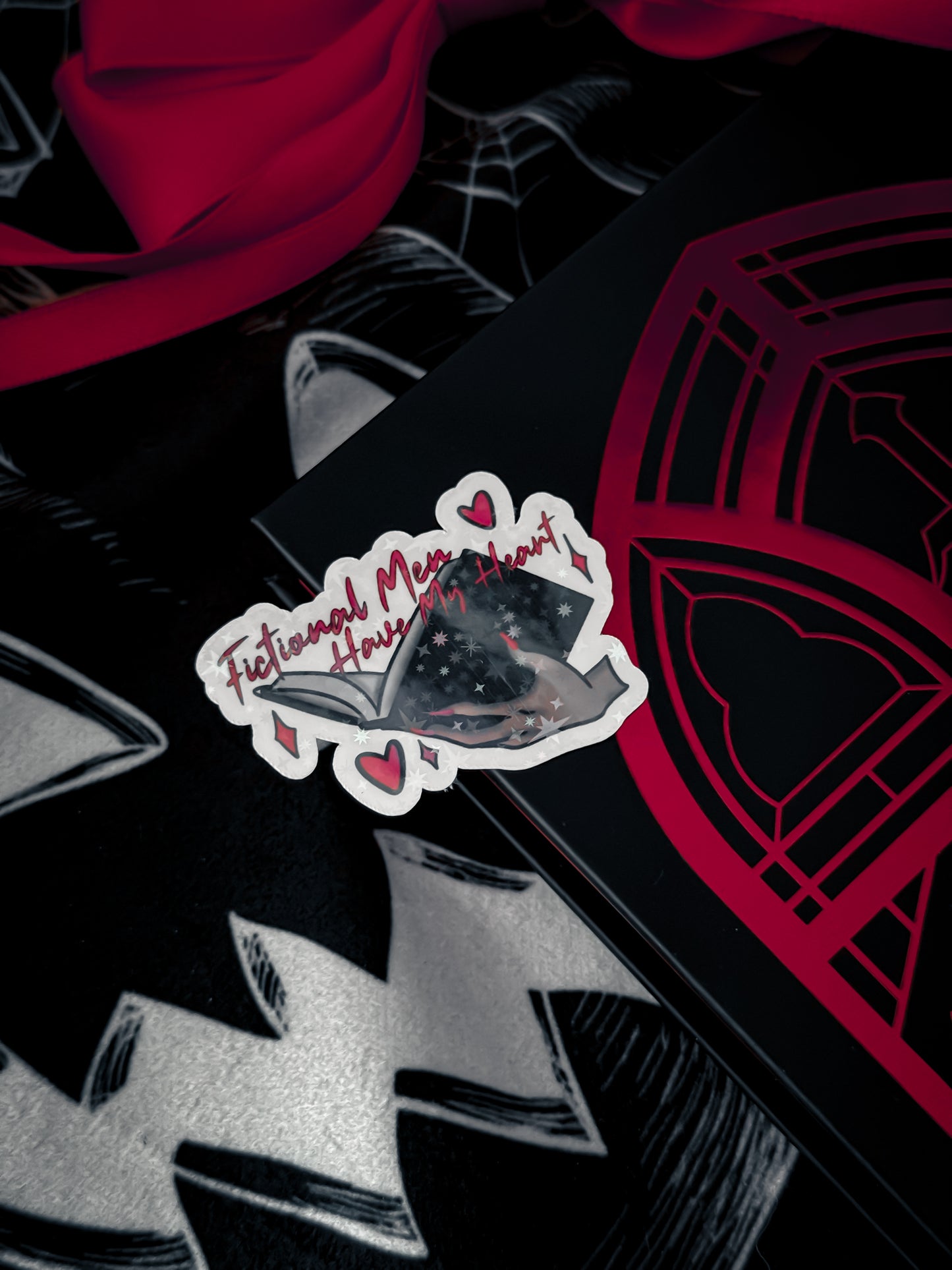 Fictional Men have My Heart Sticker