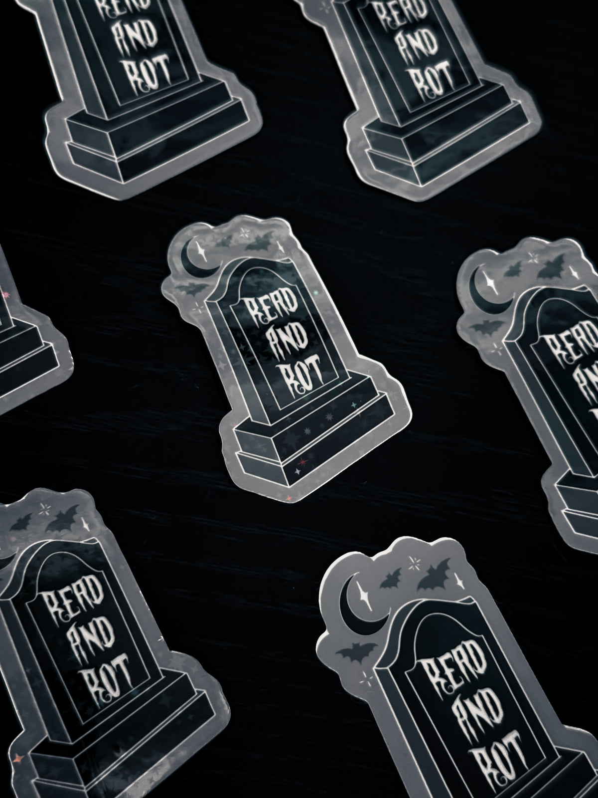 Read and Rot Tombstone Sticker