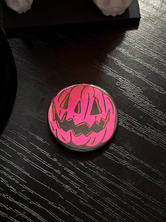 Pink Pumpkin Button
