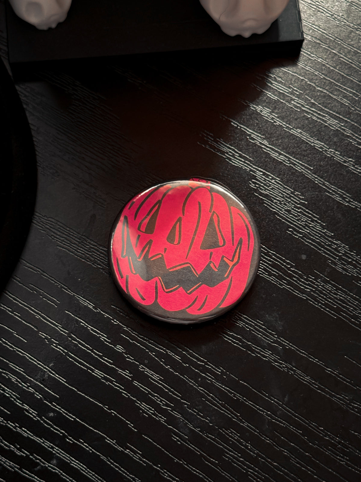 Red Pumpkin Button