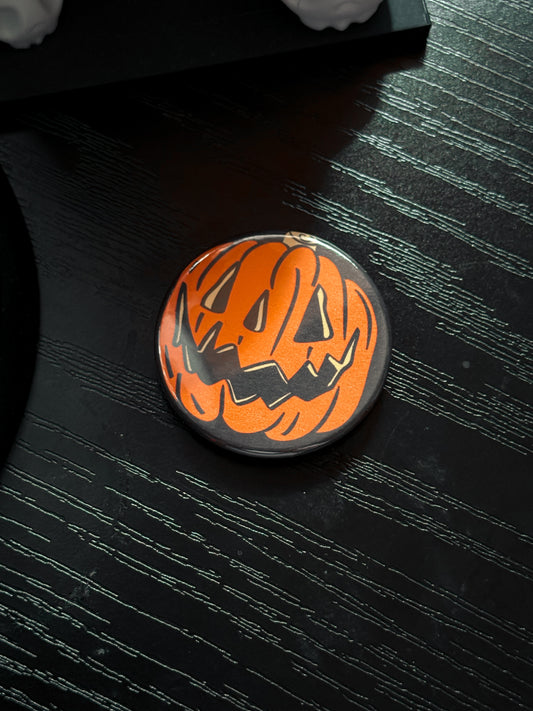 Orange Pumpkin Button