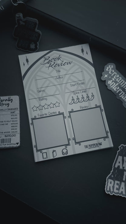 Gothic Book Review Note Pads